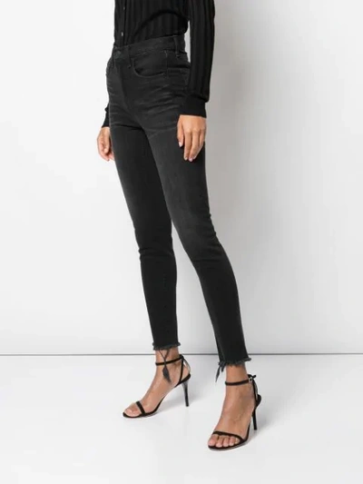 Shop Nili Lotan Basalt Wash Skinny Jeans In Black