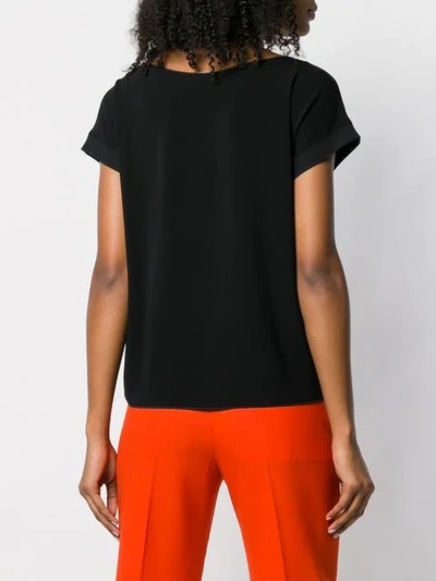 Shop Giorgio Armani Round Neck T In Black