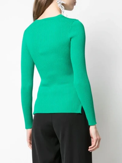 Shop Opening Ceremony Ribbed Knitted Top In 3007 Kelly Green