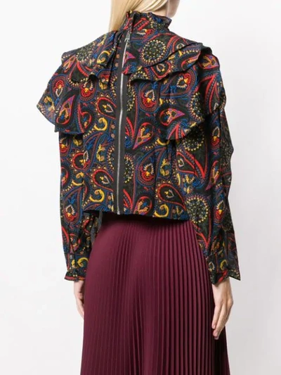 Shop Jw Anderson Abstract Print Blouse In Green