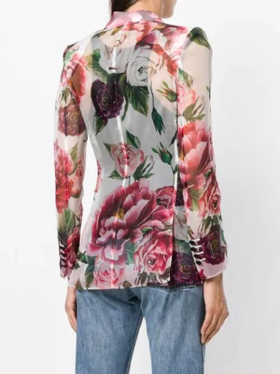 Shop Dolce & Gabbana Floral Printed Jacket In Pink