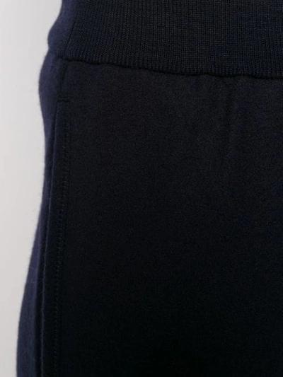Shop Jil Sander Cropped Knit Trousers In 402 Navy