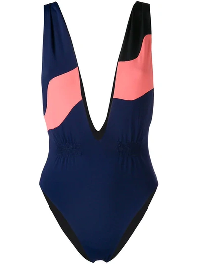 Shop Angelys Balek Double V Swimsuit In Bp