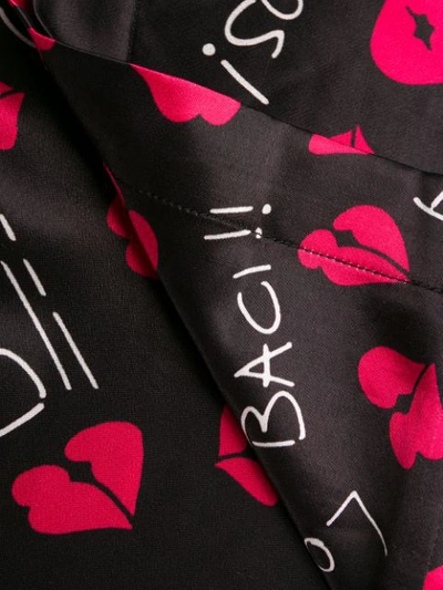 Shop Love Moschino Printed Shift Dress In Black