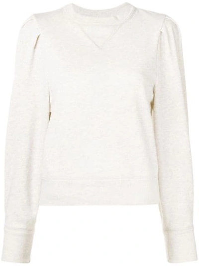 Shop Isabel Marant Étoile Melange Knitted Sweatshirt In Neutrals