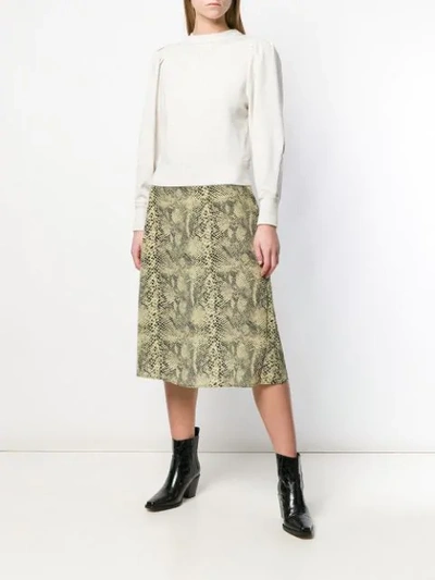 Shop Isabel Marant Étoile Melange Knitted Sweatshirt In Neutrals