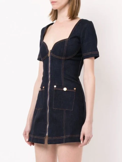 Shop Alice Mccall Bloomsbury Mini Dress In Indigo