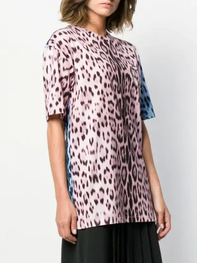 Shop Roberto Cavalli Leopard Print T-shirt In Pink