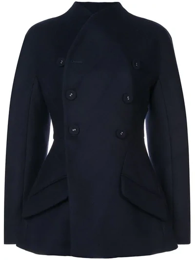 Shop Proenza Schouler Double Breasted Sculpted Jacket In Blue