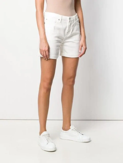 Shop 7 For All Mankind Boy Denim Shorts - White