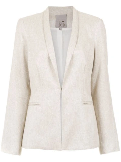 Shop Alcaçuz Fada Panelled Blazer In Neutrals