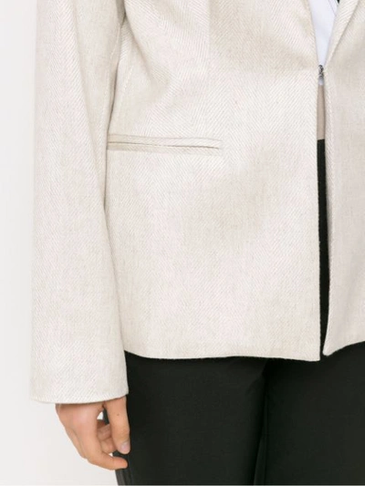 Shop Alcaçuz Fada Panelled Blazer In Neutrals