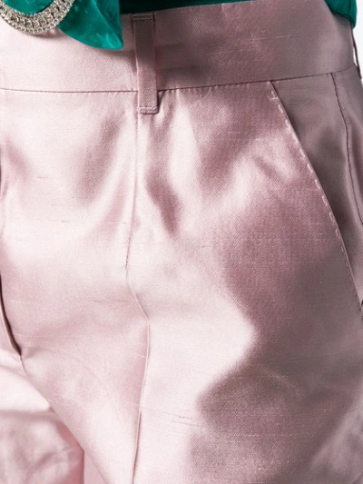 Shop Dolce & Gabbana High-rise Cropped Trousers In Pink