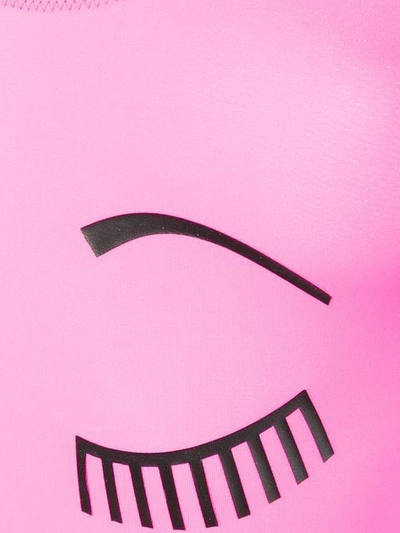 Shop Chiara Ferragni Fuxia Eyes One Piece In Pink