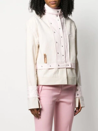 Shop Courrèges Fitted Jacket In Neutrals