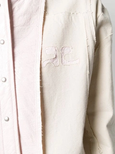 Shop Courrèges Fitted Jacket In Neutrals