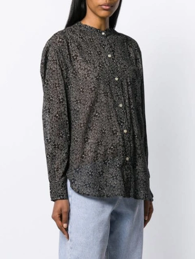 Shop Isabel Marant Étoile Mexika Collarless Shirt In Black