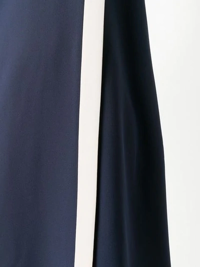 ANTONELLI WRAP-STYLE CONTRAST PANEL DRESS - 蓝色