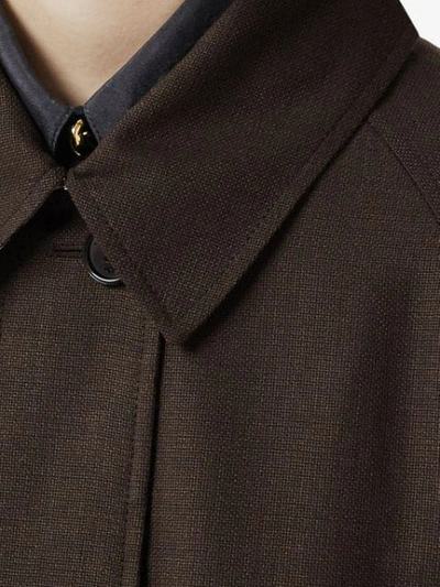 Shop Burberry Scarf Detail Car Coat In Brown