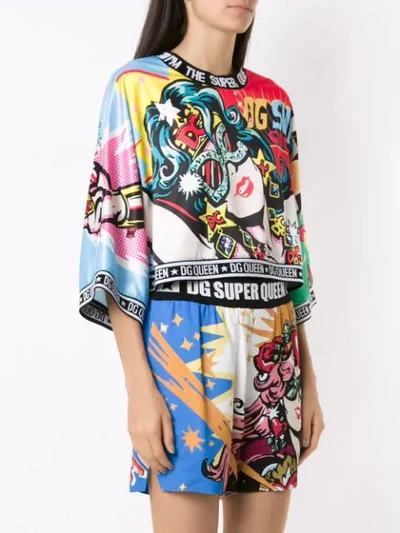 Shop Dolce & Gabbana Super Queen Cropped T In Multicolour