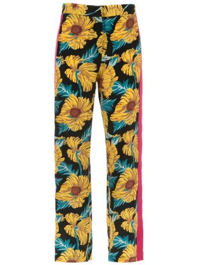 Shop Nk Collection Printed Silk Pants In Multicolour