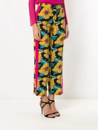 Shop Nk Collection Printed Silk Pants In Multicolour