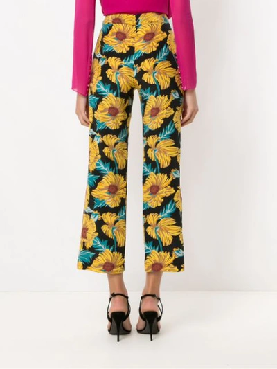 Shop Nk Collection Printed Silk Pants In Multicolour