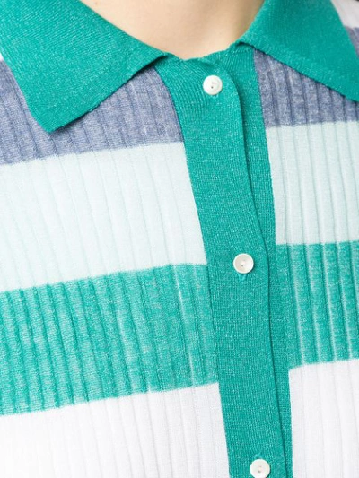 Shop Ballsey Long Striped Cardigan - Green
