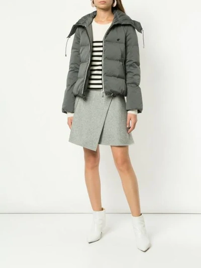 Shop Loveless Zipped Padded Jacket In Grey