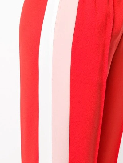 Shop Pinko Side Stripe Trousers In Red