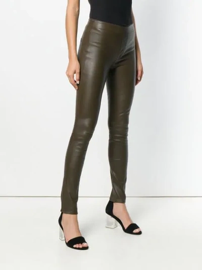 Shop Helmut Lang Fitted Trousers In Green