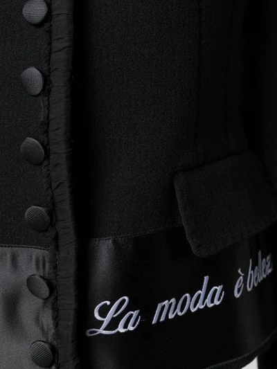 Shop Dolce & Gabbana 'la Moda È Bellezza' Blazer In Black