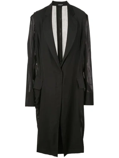 Shop Ann Demeulemeester Oversized Sleeve Coat In Black