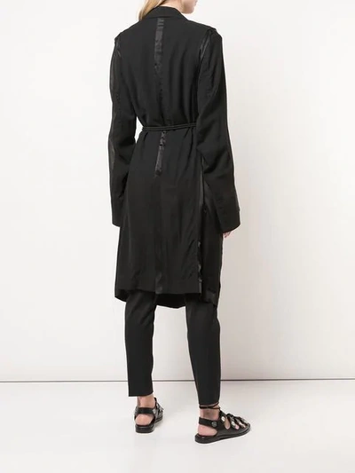 ANN DEMEULEMEESTER OVERSIZED SLEEVE COAT - 黑色