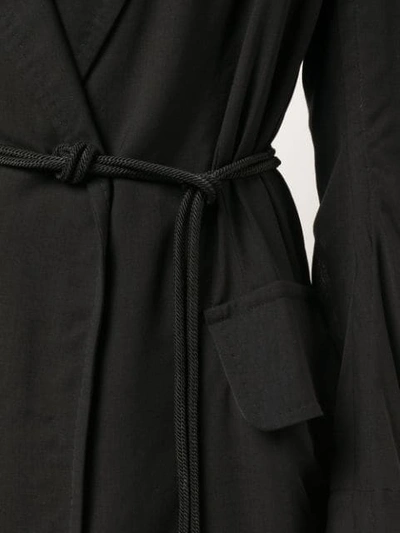Shop Ann Demeulemeester Oversized Sleeve Coat In Black