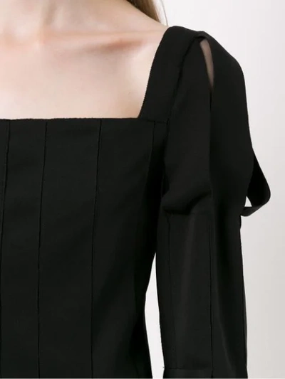 Shop Gloria Coelho Corselet Dress In Black