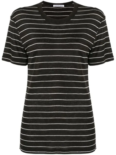 Shop Alexander Wang T Striped Knitted T In Black