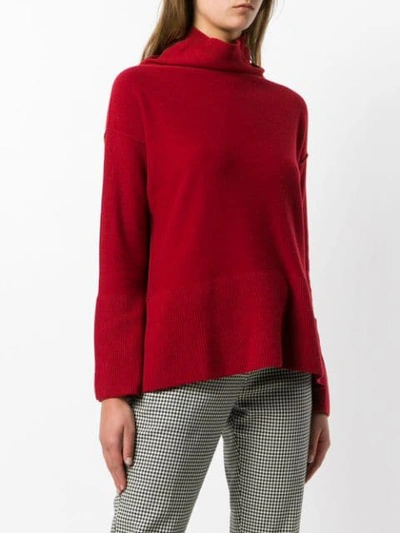 Shop Antonelli Turtleneck Fine Knit Sweater In 20538 Red