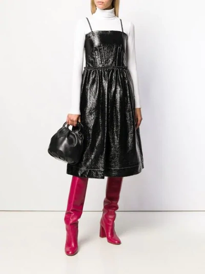 Shop Marni Sleeveless Midi Dress In Black