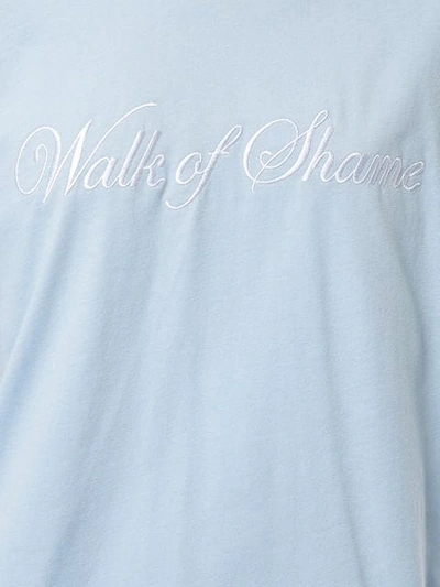 WALK OF SHAME LOGO印花T恤 - 蓝色