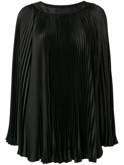 Shop Philosophy Di Lorenzo Serafini Pleated Cape Dress In Black