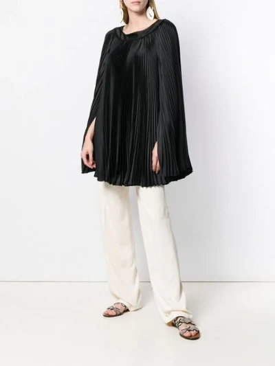 Shop Philosophy Di Lorenzo Serafini Pleated Cape Dress In Black