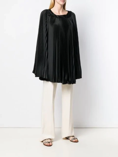 Shop Philosophy Di Lorenzo Serafini Pleated Cape Dress In Black