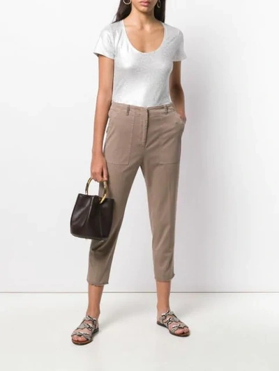 Shop Peserico Hoch Sitzende Cropped-hose - Nude In Neutrals