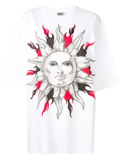 Shop Fausto Puglisi Sun Print T In White