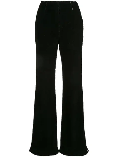 Shop Rachel Gilbert Addie Flared Sequin Trousers In Black