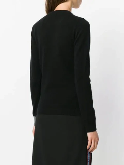 Shop N°21 Slim Fit Logo Sweater In Black