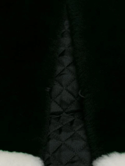 Shop Givenchy Chevron Stripe Faux Fur Jacket In Black