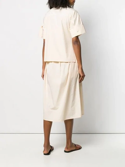 Shop Jil Sander Shirt Midi Dress In Neutrals