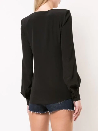 Shop Givenchy Contrasting Collar Blouse In Black